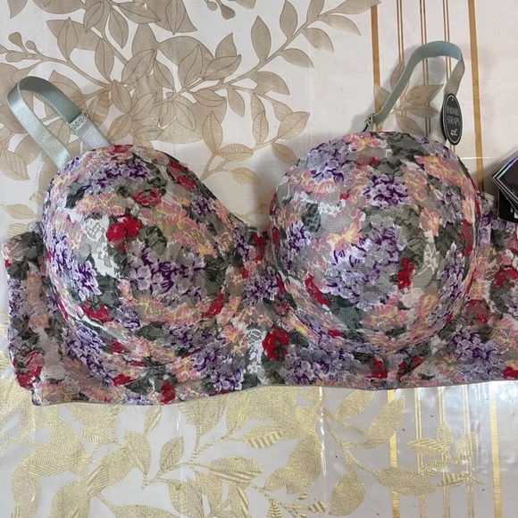 Set Of 2 Body Frosting Floral Multicolor Lace Bra bras Size 42 D Underwire - Picture 4 of 7